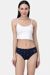Bleeding Heart Medium Rise Full Coverage Bikini Panty - Dark Blue — thumbnail 4